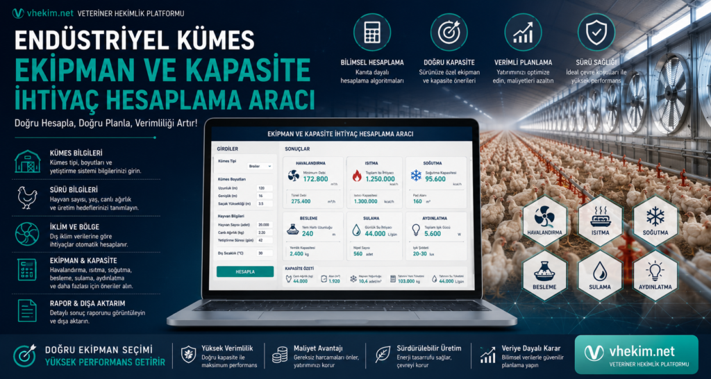 Endüstriyel Kümes Ekipman ve Kapasite İhtiyaç Hesaplama Aracı