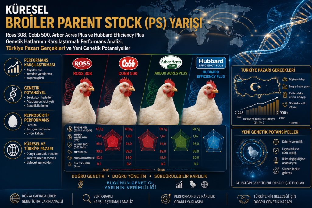 Ross 308, Cobb 500, Arbor Acres Plus ve Hubbard Efficiency Plus Genetik Hatlarının Karşılaştırmalı Performans Analizi