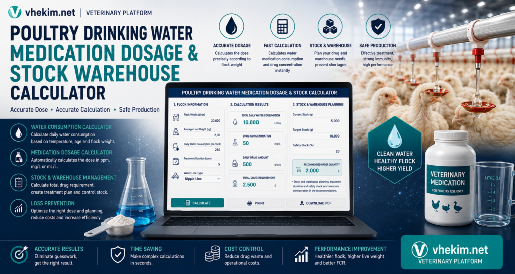 Poultry Drinking Water Medication & Stock Tank Calculator
